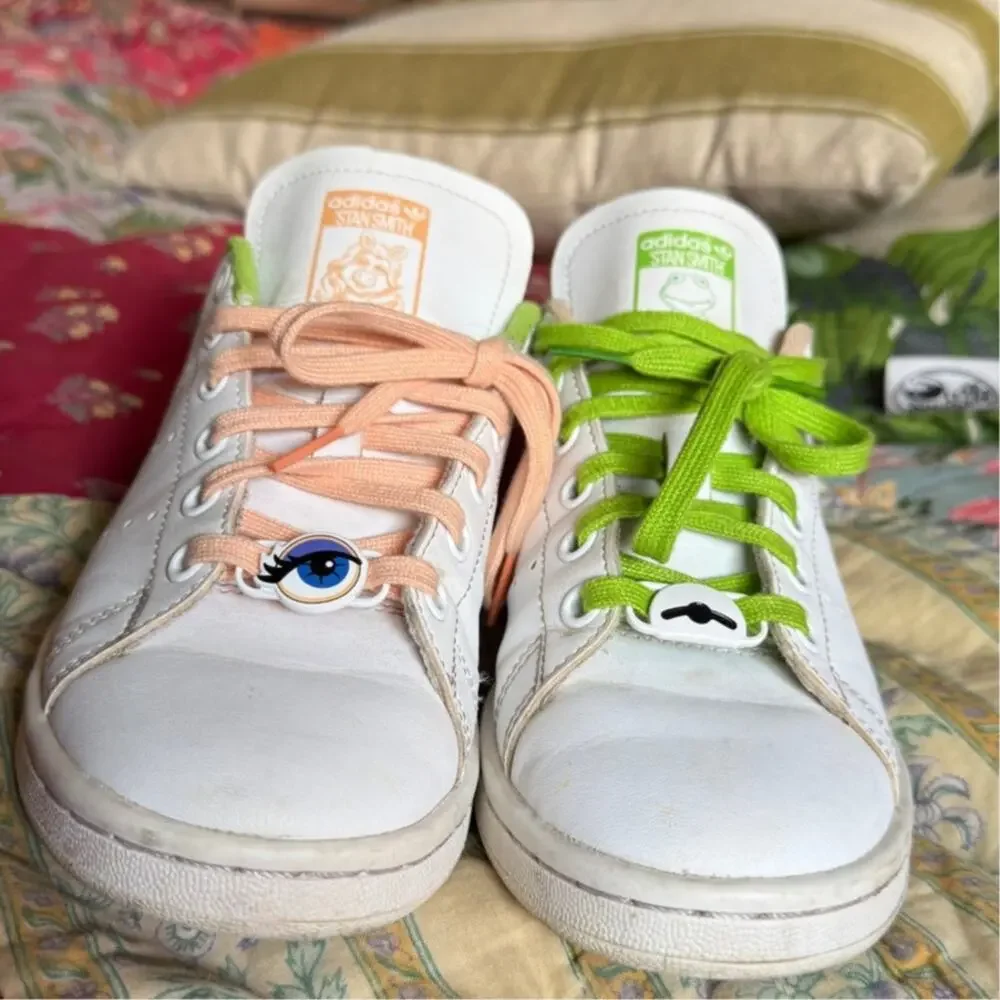 Adidas Stan Smith Disney Muppets Sneakers Kermit Piggy Size 4.5youth/6.5 women